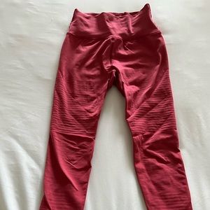 RED/PINK ALPHALETE LEGGINGS